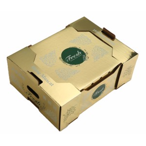 Opening carton boxes with a cover for grapes