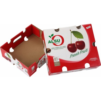 Top and bottom cover cardboard boxes for cherries