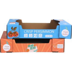 Opening cardboard boxes for crisp persimmons